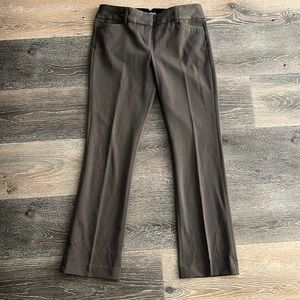 Women’s Express Columnist coffee colored low rise boot cut slacks in 4S